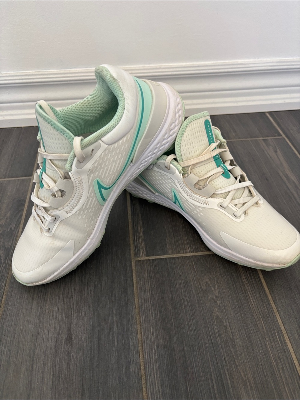 Nike Infinity Pro 2 Women’s Golf Shoes — Mint/White size 8.5 - Picture 2 of 4